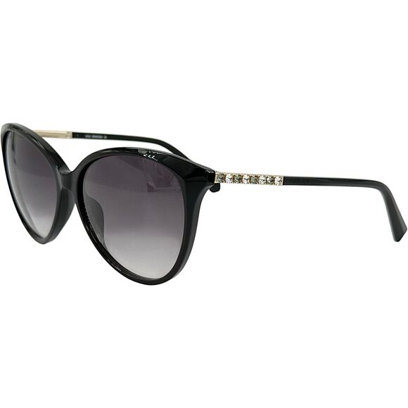 Swarovski SK0309 Womens Plastic Sunglass 01B Shiny Black 58-15 Gray Gradient - Picture 1 of 5